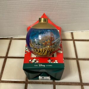 Disney California Adventure Glass Ornament - Blue and Gold